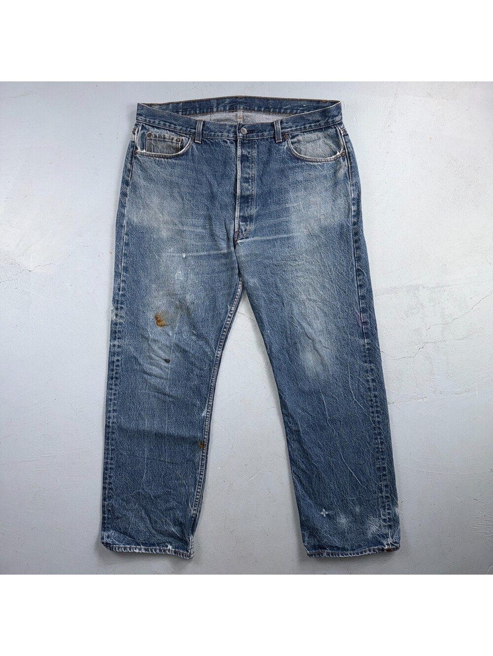 Levis 501 Vintage 80s USA XX Straight Leg Jeans Blue Light Wash 40x32 Act 37x28